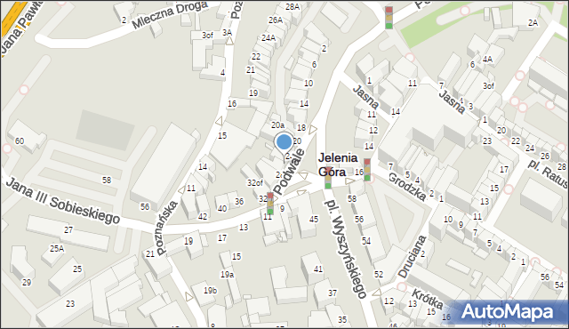 Jelenia Góra, Króla Jana III Sobieskiego, 26, mapa Jelenia Góra