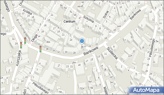 Jelenia Góra, Krótka, 25, mapa Jelenia Góra