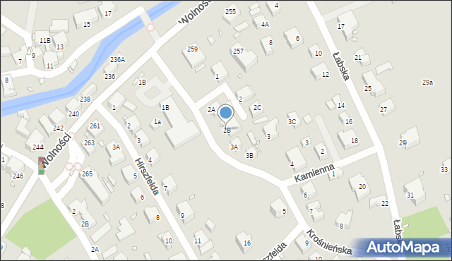 Jelenia Góra, Krośnieńska, 2B, mapa Jelenia Góra