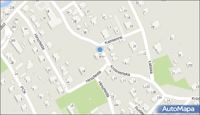 Jelenia Góra, Krośnieńska, 5, mapa Jelenia Góra