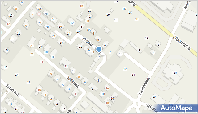 Jelonek, Krótka, 7, mapa Jelonek