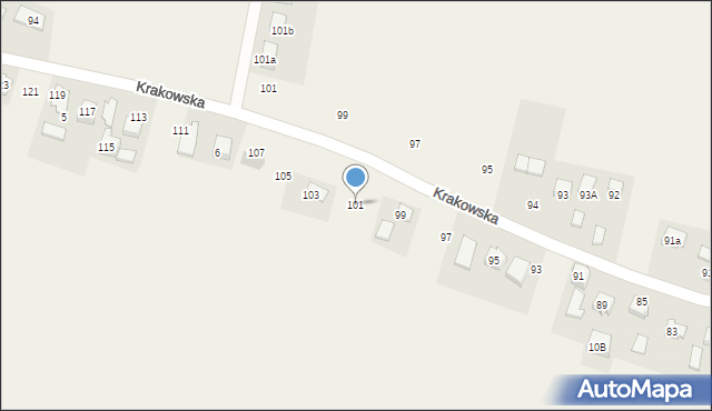 Jerzmanowice, Krakowska, 101, mapa Jerzmanowice