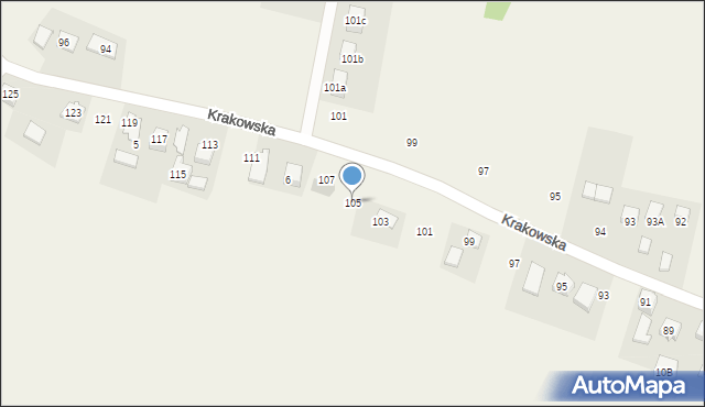 Jerzmanowice, Krakowska, 105, mapa Jerzmanowice