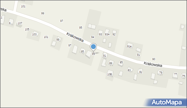 Jerzmanowice, Krakowska, 93, mapa Jerzmanowice