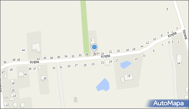 Jesionka, Kręta, 26, mapa Jesionka