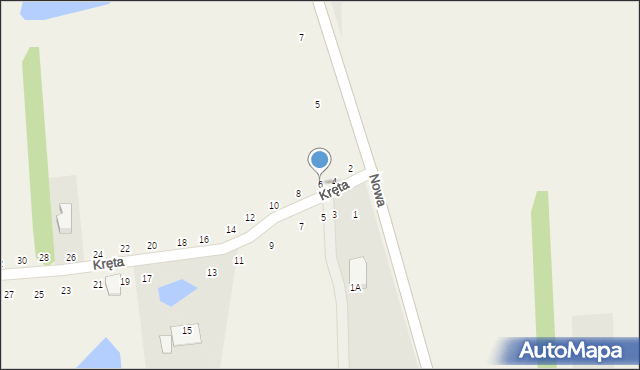 Jesionka, Kręta, 6, mapa Jesionka