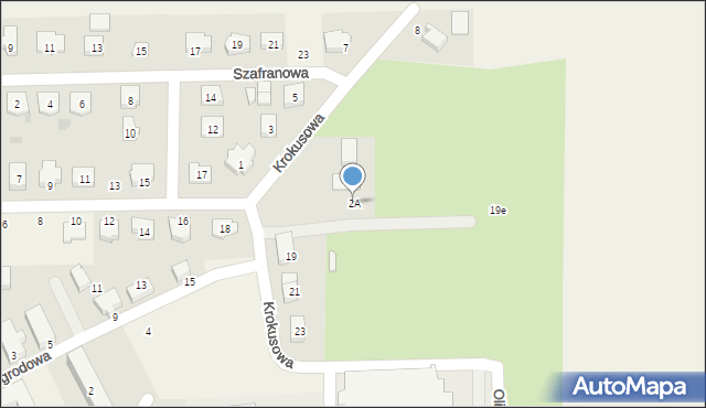 Jezierzyce, Krokusowa, 2A, mapa Jezierzyce