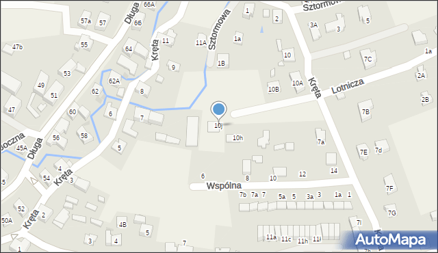 Jeżów Sudecki, Kręta, 10j, mapa Jeżów Sudecki