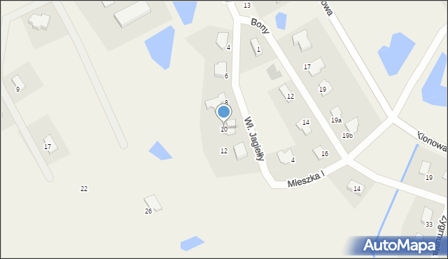 Jonkowo, Króla Władysława Jagiełły, 10, mapa Jonkowo
