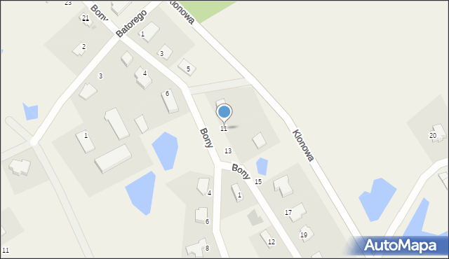Jonkowo, Królowej Bony, 11, mapa Jonkowo