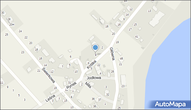 Józefkowo, Krótka, 4, mapa Józefkowo