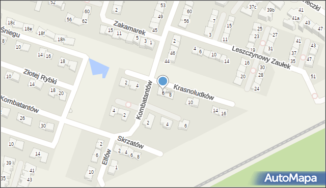 Julianów, Krasnoludków, 6, mapa Julianów