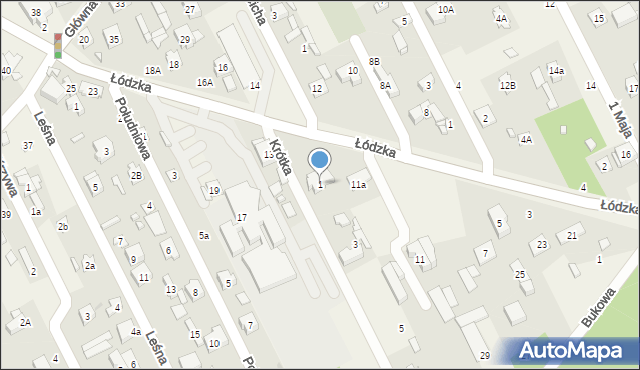 Justynów, Krótka, 1, mapa Justynów