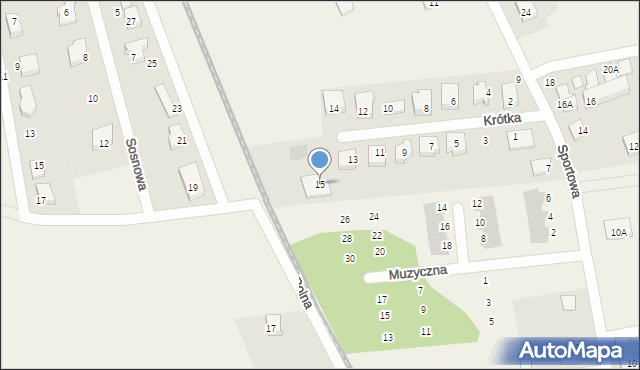 Juszkowo, Krótka, 15, mapa Juszkowo