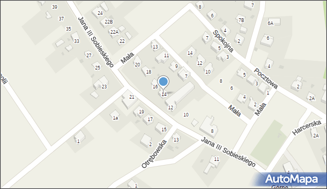 Kaczyce, Króla Jana III Sobieskiego, 14, mapa Kaczyce