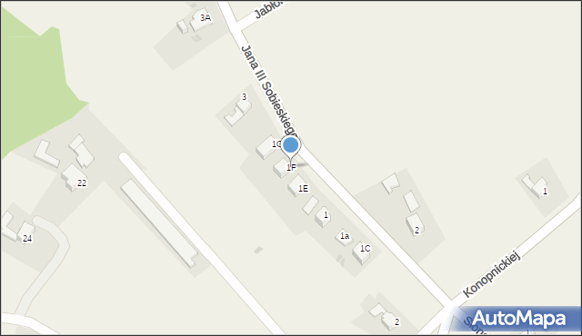 Kaczyce, Króla Jana III Sobieskiego, 1F, mapa Kaczyce