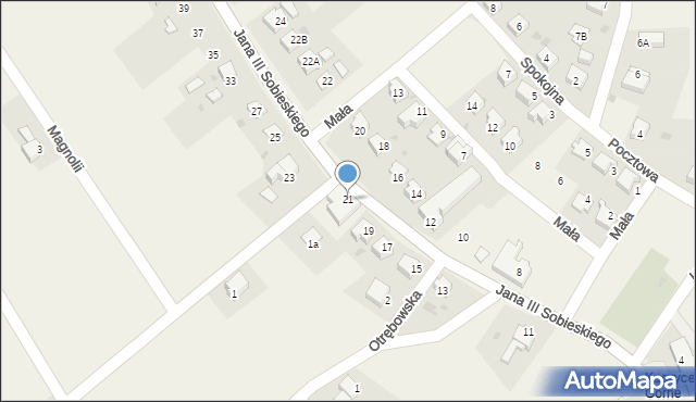 Kaczyce, Króla Jana III Sobieskiego, 21, mapa Kaczyce
