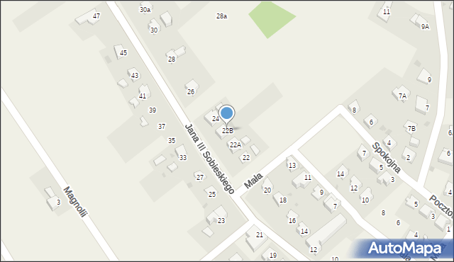 Kaczyce, Króla Jana III Sobieskiego, 22B, mapa Kaczyce