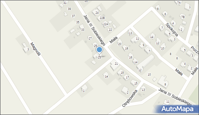 Kaczyce, Króla Jana III Sobieskiego, 23, mapa Kaczyce