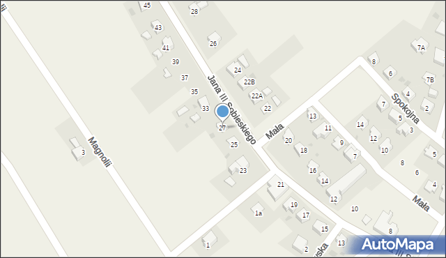 Kaczyce, Króla Jana III Sobieskiego, 27, mapa Kaczyce