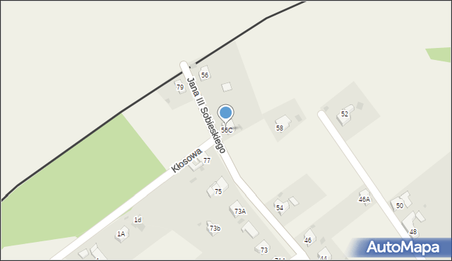 Kaczyce, Króla Jana III Sobieskiego, 56C, mapa Kaczyce
