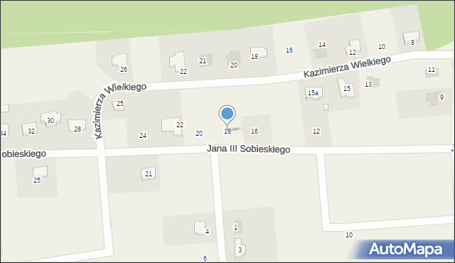 Kałduny, Króla Jana III Sobieskiego, 18, mapa Kałduny