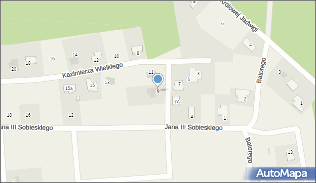 Kałduny, Króla Kazimierza Wielkiego, 9, mapa Kałduny