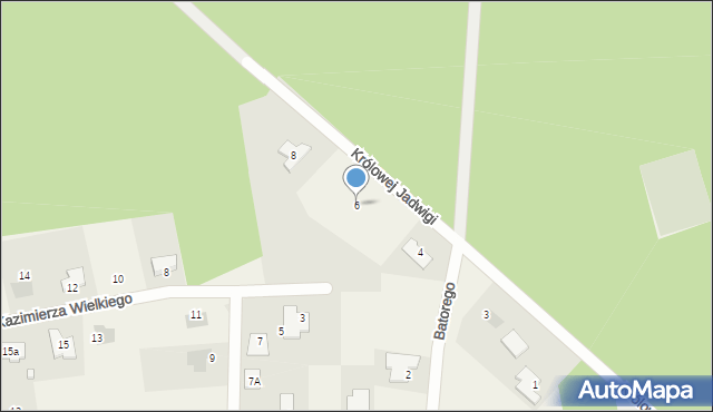 Kałduny, Królowej Jadwigi, 6, mapa Kałduny