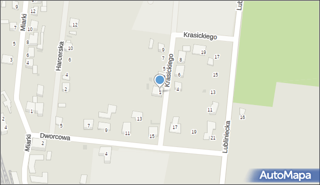 Kalety, Krasickiego Ignacego, bp., 1, mapa Kalety