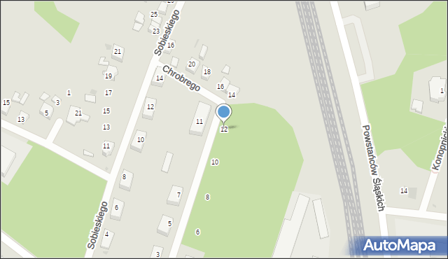 Kalety, Króla Bolesława Chrobrego, 12, mapa Kalety