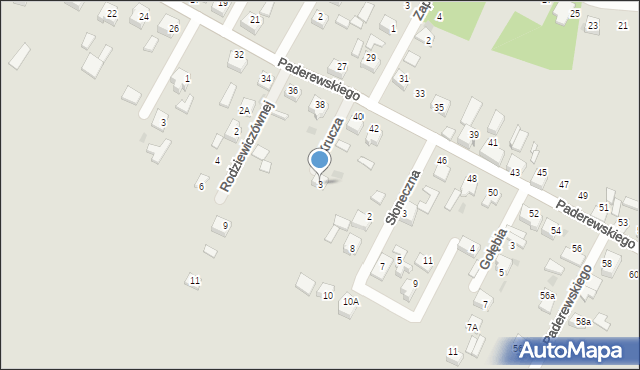 Kalety, Krucza, 3, mapa Kalety