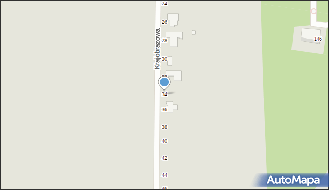 Kalisz, Krajobrazowa, 34, mapa Kalisza