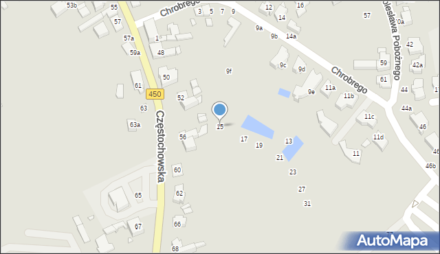 Kalisz, Króla Bolesława Chrobrego, 15, mapa Kalisza