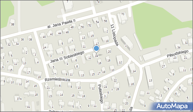 Kalwaria Zebrzydowska, Króla Jana III Sobieskiego, 14, mapa Kalwaria Zebrzydowska