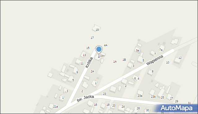 Kamień Śląski, Krótka, 4, mapa Kamień Śląski