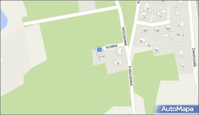 Kamienica Królewska, Krótka, 3, mapa Kamienica Królewska