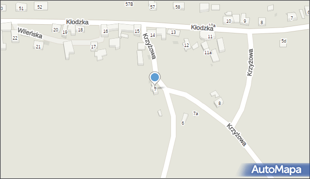 Kamieniec Ząbkowicki, Krzyżowa, 7, mapa Kamieniec Ząbkowicki