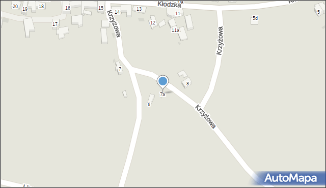 Kamieniec Ząbkowicki, Krzyżowa, 7a, mapa Kamieniec Ząbkowicki