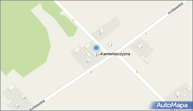 Kamieńszczyzna, Królewska, 4, mapa Kamieńszczyzna