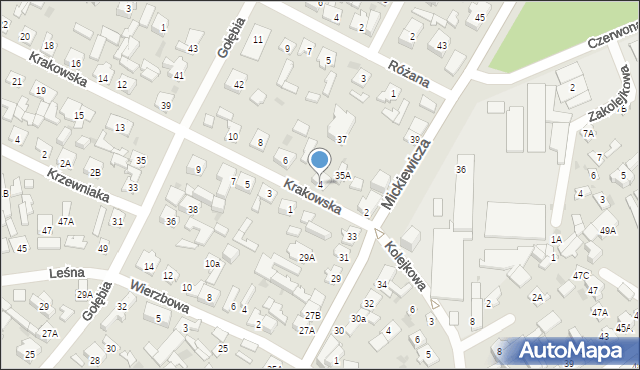 Karczew, Krakowska, 4, mapa Karczew