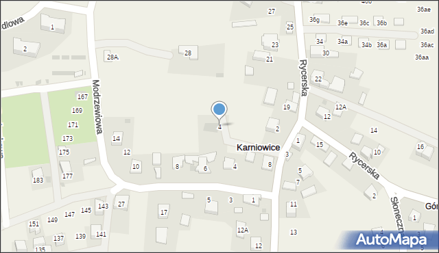 Karniowice, Krakowska, 4, mapa Karniowice