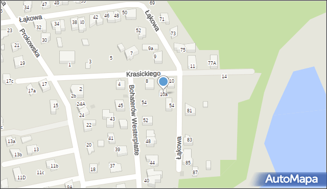 Kartuzy, Krasickiego Ignacego, bp., 10a, mapa Kartuzy