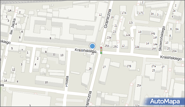 Katowice, Krasińskiego Zygmunta, 21, mapa Katowic