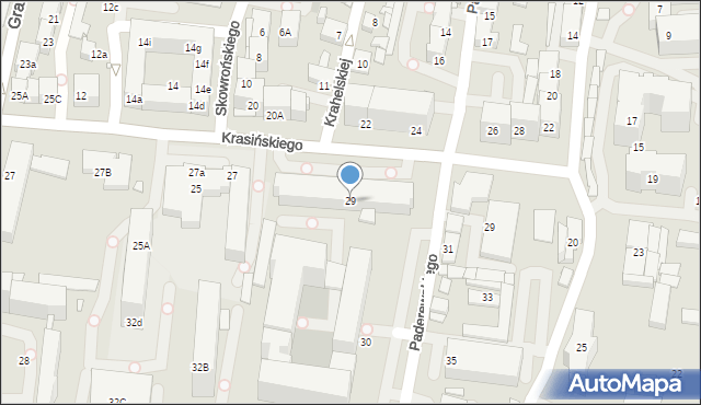Katowice, Krasińskiego Zygmunta, 29, mapa Katowic
