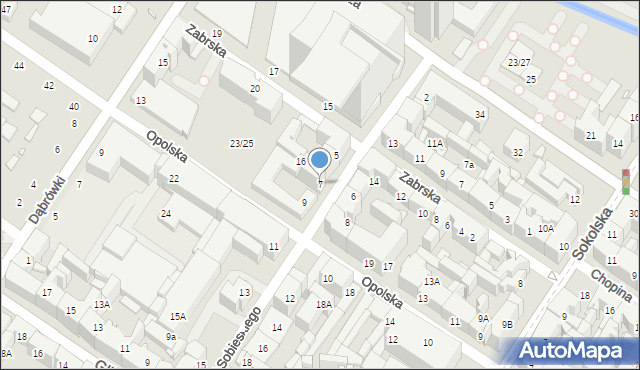 Katowice, Króla Jana III Sobieskiego, 7, mapa Katowic