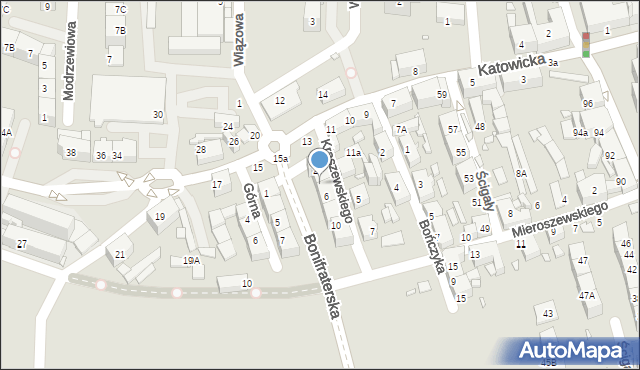 Katowice, Kraszewskiego Józefa Ignacego, 4, mapa Katowic