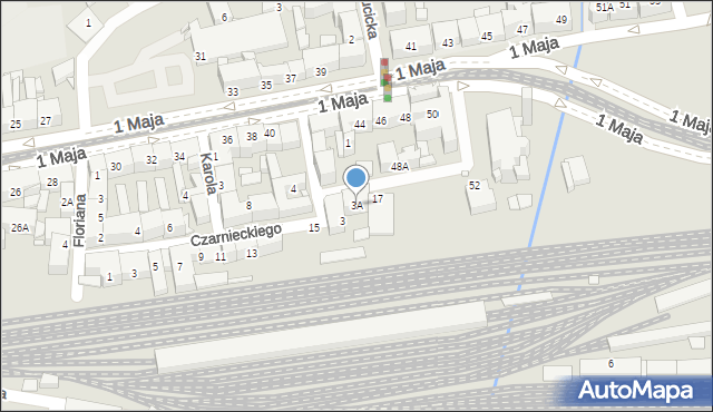 Katowice, Króla Władysława Łokietka, 3A, mapa Katowic
