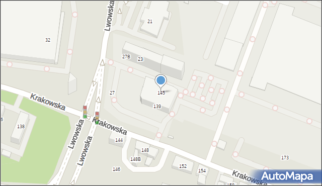 Katowice, Krakowska, 145, mapa Katowic