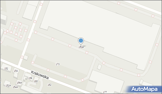 Katowice, Krakowska, 151a, mapa Katowic