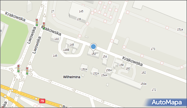 Katowice, Krakowska, 152, mapa Katowic